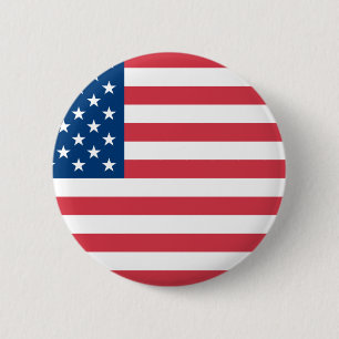 Badge Rond 5 Cm American Flag