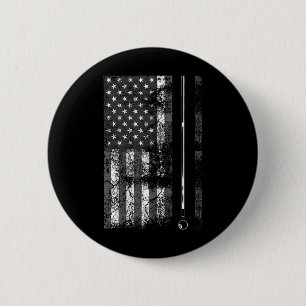 Badge Rond 5 Cm American Flag Billiard Stick mignonne table jeu dr