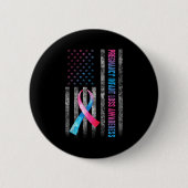 Badge Rond 5 Cm American Flag Nk & Blue Pregnancy Infant Loss (Devant)