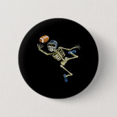 Badge Rond 5 Cm American Football Squelette Halloween Hommes garço (Devant)
