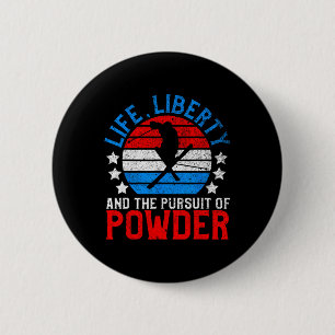 Badge Rond 5 Cm American Ski Shirt Funny Skier Et Amateur De Ski J