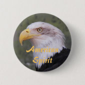 Badge Rond 5 Cm American Spirit Bald Eagle Head (Devant)