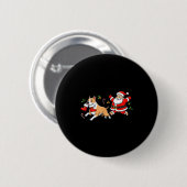 Badge Rond 5 Cm American Staffordshire Terrier Santa Claus Boots C (Devant & derrière)