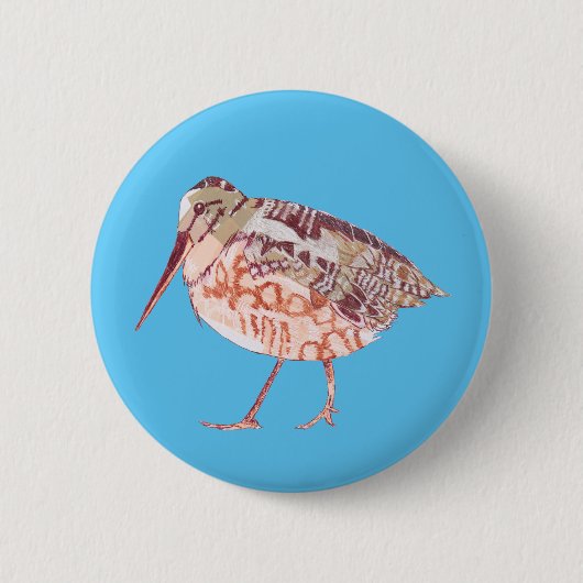 Badge Rond 5 Cm American Woodcock (Devant)