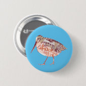 Badge Rond 5 Cm American Woodcock (Devant & derrière)