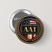 Badge Rond 5 Cm Americans Against Islamification Button (Devant & derrière)