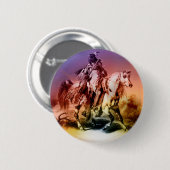 Badge Rond 5 Cm Amérindien (Devant & derrière)