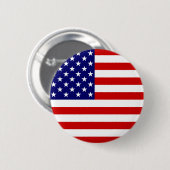 Badge Rond 5 Cm Amérique, drapeau USA (Devant & derrière)