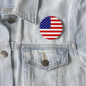 Badge Rond 5 Cm Amérique, drapeau USA (En situation)
