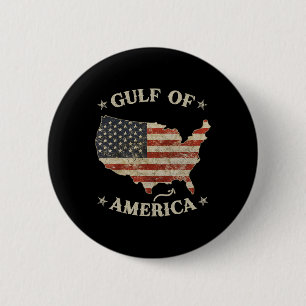 Badge Rond 5 Cm Amérique du Golfe des États-Unis Salutation Trump
