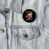 Badge Rond 5 Cm Amérique Libérez Trump Mug Shot 2024 drapeau améri (En situation)