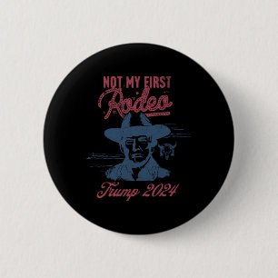 Badge Rond 5 Cm Amérique Retour Trump Cowboy Rodeo Election 2024 1