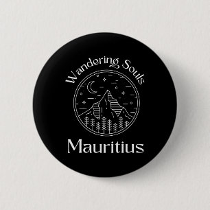 Badge Rond 5 Cm Âmes Errantes Voyage de Vacances à Maurice