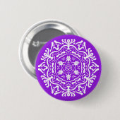 Badge Rond 5 Cm Amethyst Mandala (Devant & derrière)