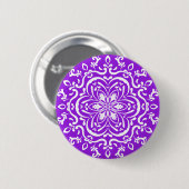Badge Rond 5 Cm Amethyst Mandala (Devant & derrière)