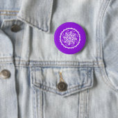 Badge Rond 5 Cm Amethyst Mandala (En situation)