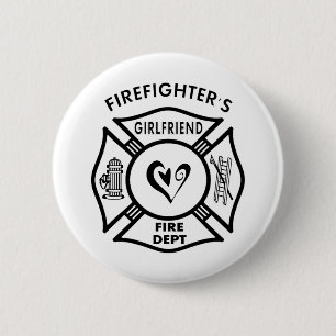 Badge Rond 5 Cm Amie de sapeurs-pompiers