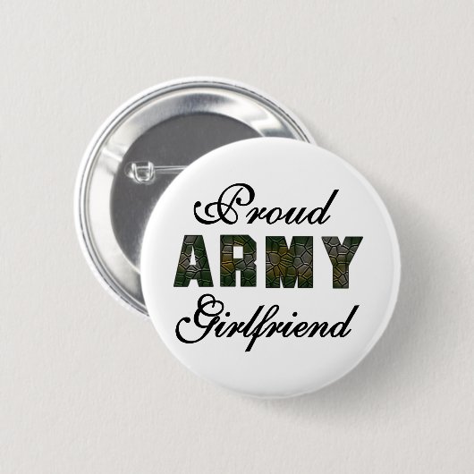 Badge Rond 5 Cm Amie fière d'armée (Devant & derrière)