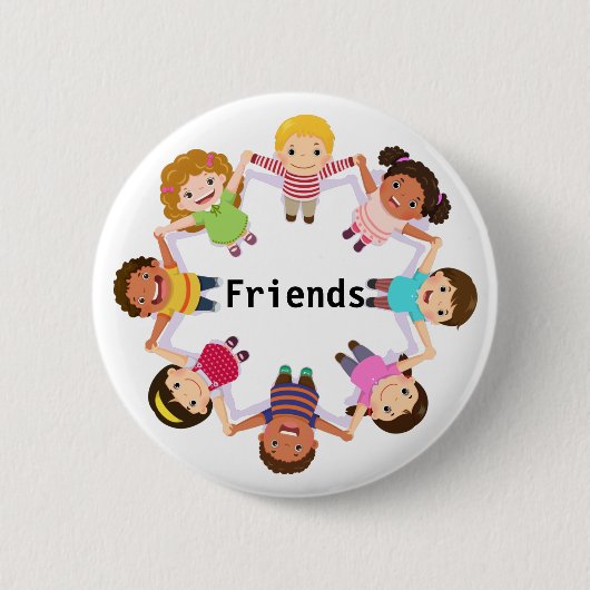 Badge Rond 5 Cm Amis (Devant)
