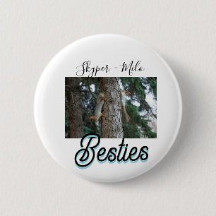 Badge Rond 5 Cm Amis animaux meilleures copines ajoutez nom photo 