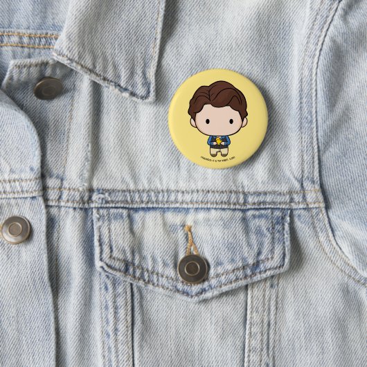 Badge Rond 5 Cm AMIS™ | Chandler Chibi (En situation)