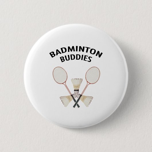Badge Rond 5 Cm Amis de badminton (Devant)