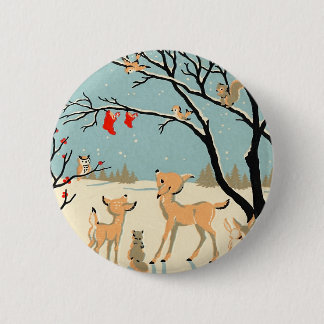Badge Rond 5 Cm Amis de forêt