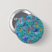 Badge Rond 5 Cm Amis de Mermaid (Devant & derrière)
