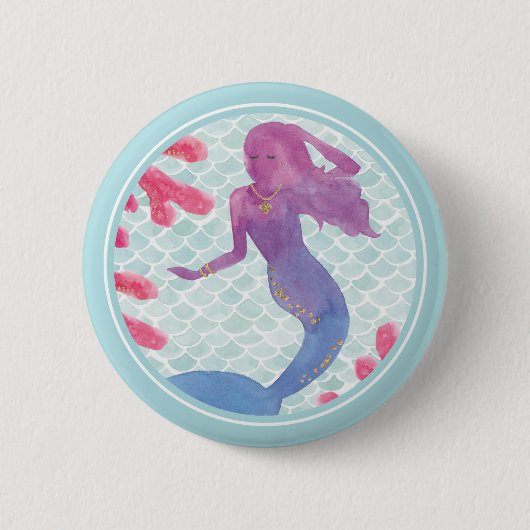 Badge Rond 5 Cm Amis de sirène I (Devant)