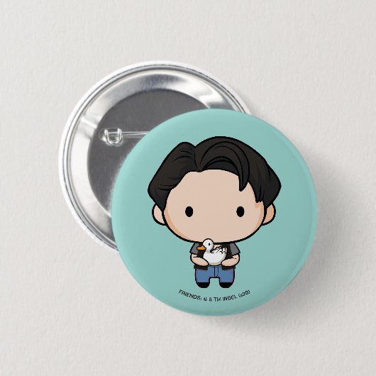 Badge Rond 5 Cm AMIS™ | Joey Chibi (Devant & derrière)