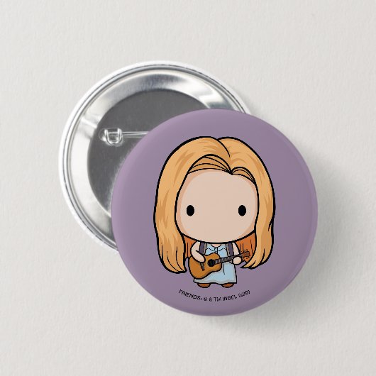 Badge Rond 5 Cm AMIS™ | Phoebe Chibi (Devant & derrière)