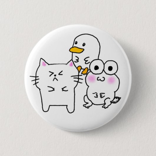 Badge Rond 5 Cm Amis timides (Devant)