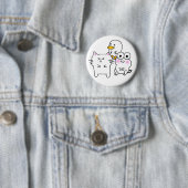 Badge Rond 5 Cm Amis timides (En situation)