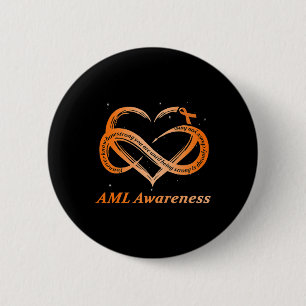 Badge Rond 5 Cm AML Warrior I'm Fine Acute Myeloid Leukemia Award