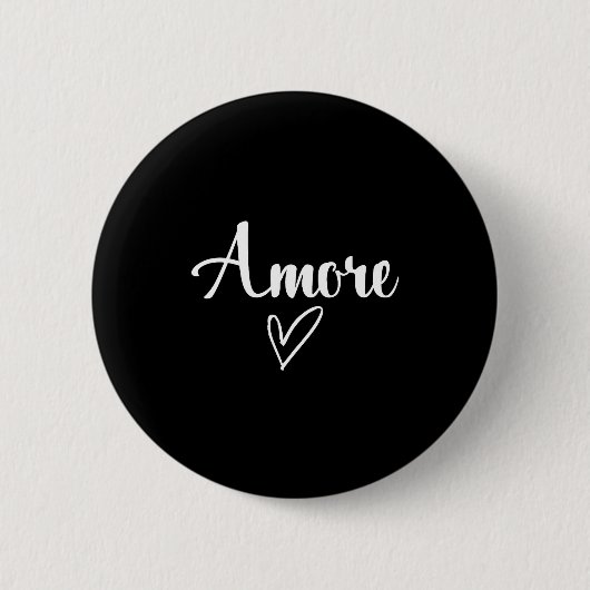 Badge Rond 5 Cm Amore - Italian Love Valentine's Day  (Devant)