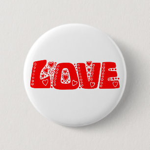 Badge Rond 5 Cm Amour