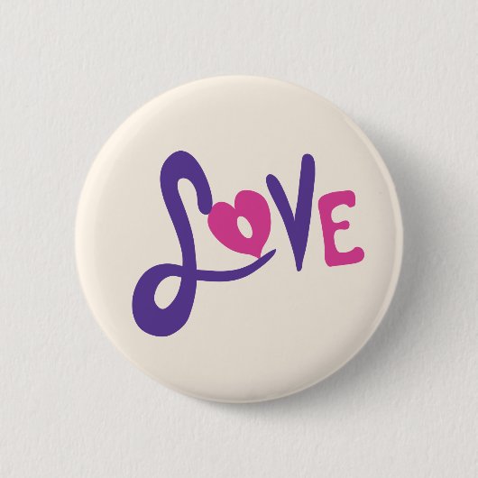 Badge Rond 5 Cm Amour (Devant)