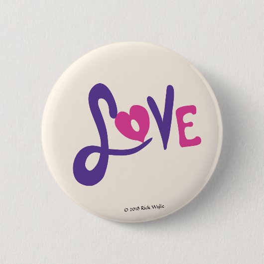 Badge Rond 5 Cm Amour (Devant)