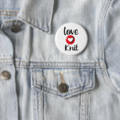 Badge Rond 5 Cm amour 2 Knit (En situation)