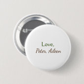 Badge Rond 5 Cm amour ajouter un nom simple texte modifiable minim (Devant & derrière)