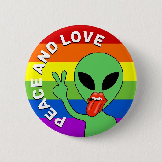 Badge Rond 5 Cm Amour alien (Devant)