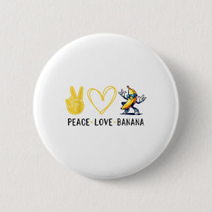 Badge Rond 5 Cm Amour amusant Banana mignonne Banana Paix Amour Ba