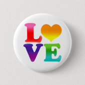 Badge Rond 5 Cm Amour arc-en-ciel  (Devant)