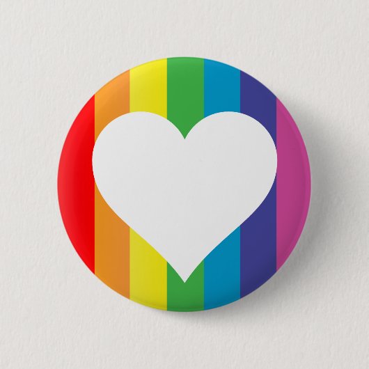 Badge Rond 5 Cm amour arc-en-ciel. (Devant)