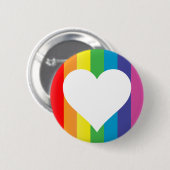Badge Rond 5 Cm amour arc-en-ciel. (Devant & derrière)