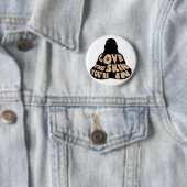 Badge Rond 5 Cm Amour Bouddha (En situation)