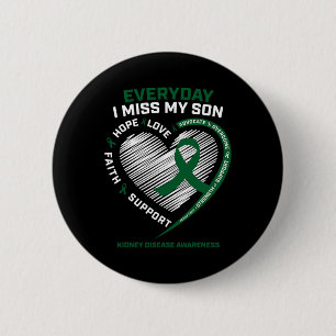Badge Rond 5 Cm Amour Cadeaux Mémoire Mlle Mon Fils Maladie Du Rei