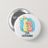 Badge Rond 5 Cm Amour Chaque Lapin Drôle Lapin Lapin Pun (Devant & derrière)