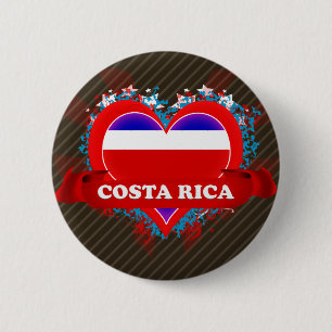 Badge Rond 5 Cm Amour Costa Rica du cru I
