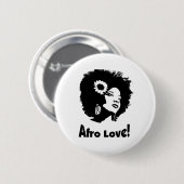 Badge Rond 5 Cm Amour d'Afro (Devant & derrière)